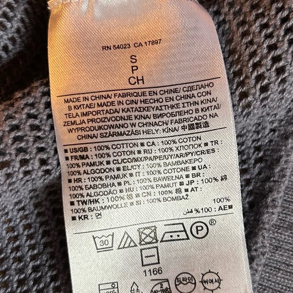 Banana Republic size small 100% mesh cotton blue/grey sweater, lightweight, sexy - Picture 8 of 8